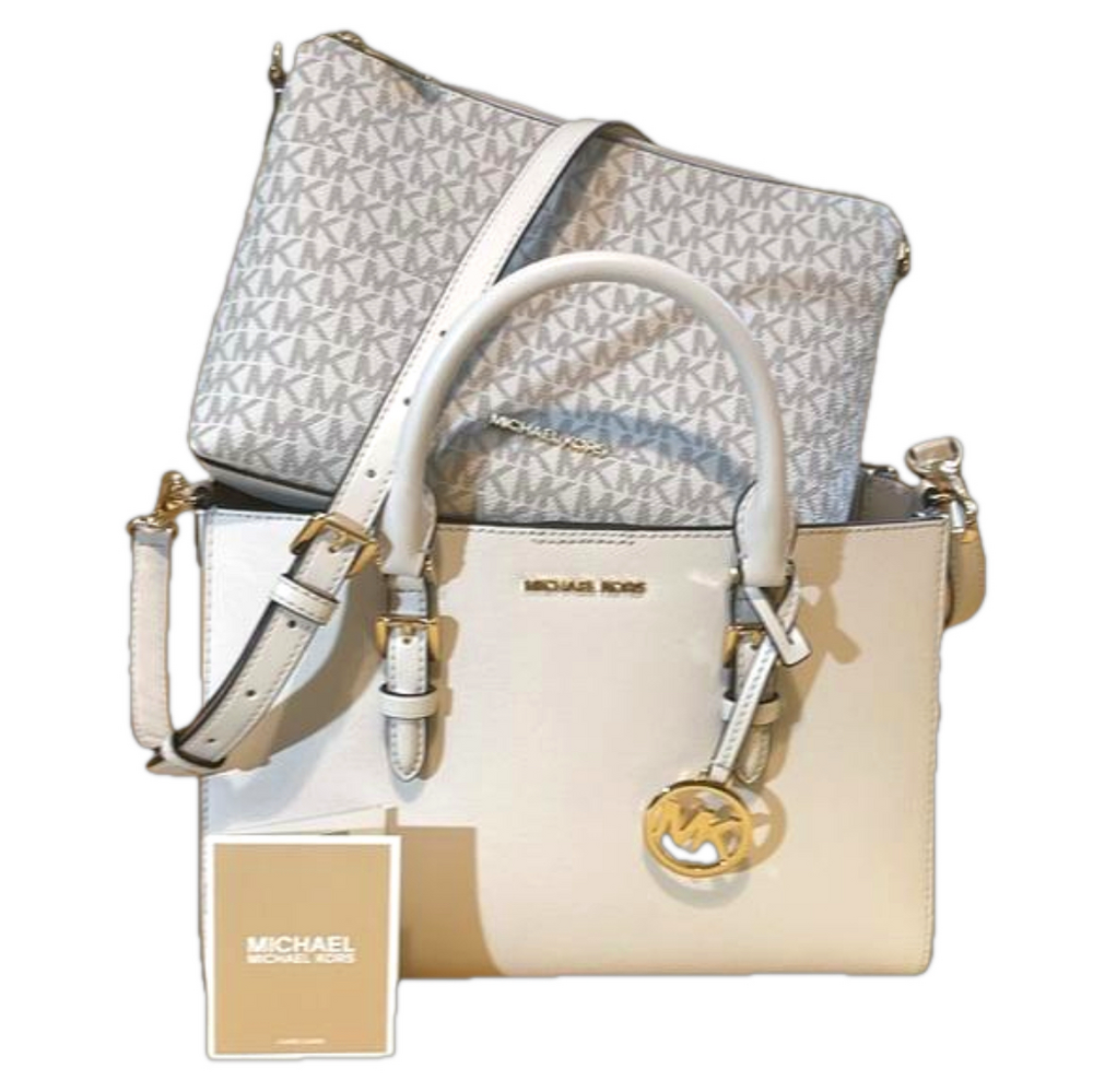 Charlotte Medium Saffiano Leather 2-in-1 Tote Bag in original Packaging